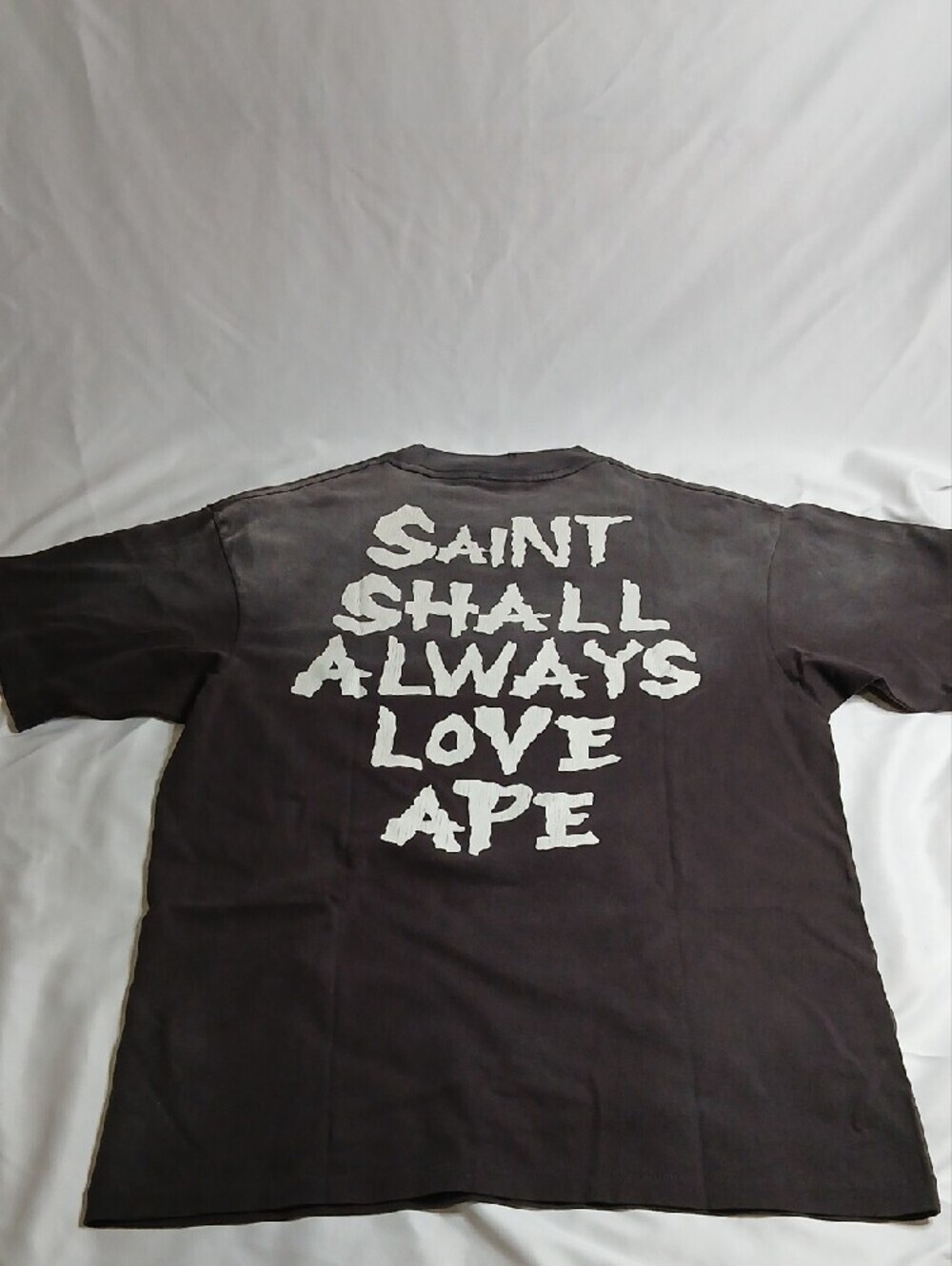 Bape x Saint Mxxxxxx S.S.A.L.A Black Tee with White Graphic Skull - Picture 5 of 5